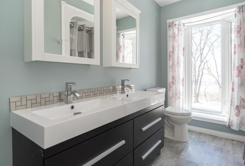 Ensuite bath showing the amazing view from the throne!
