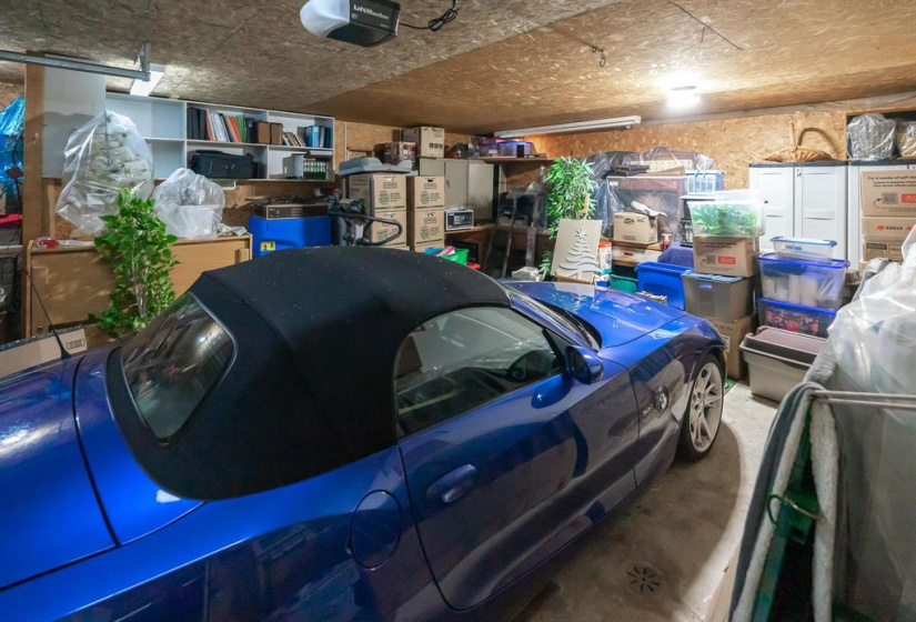 The end bay of the garage with loads of storage