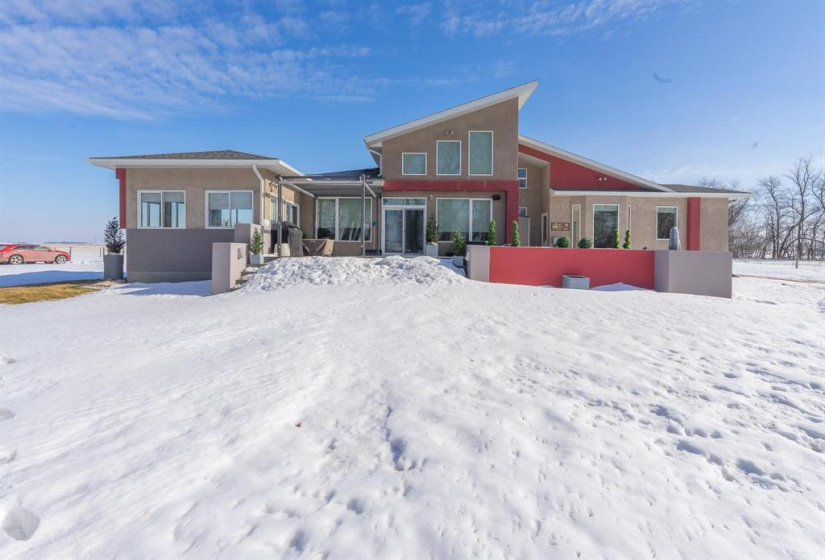 Rear view of home and deck!