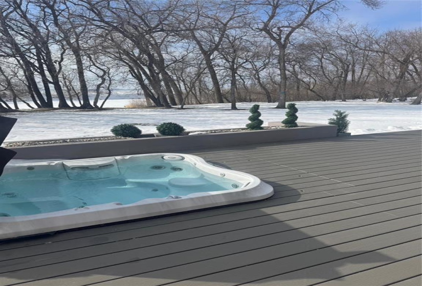 Hot tub with a view of the river!
