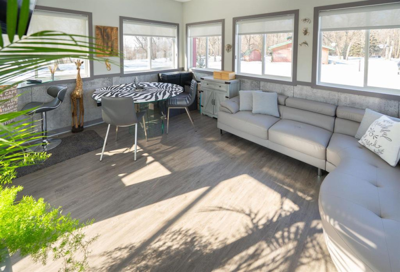 Sunroom also has direct access to the deck.