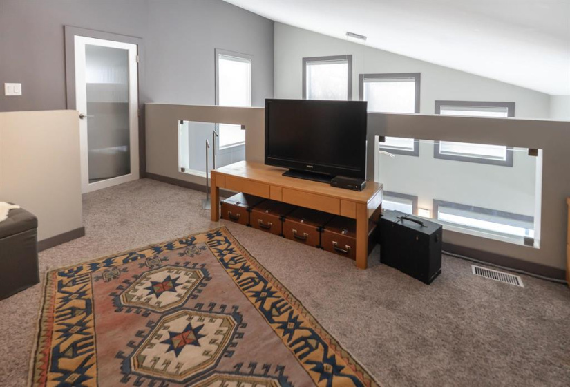 The loft bedroom/office