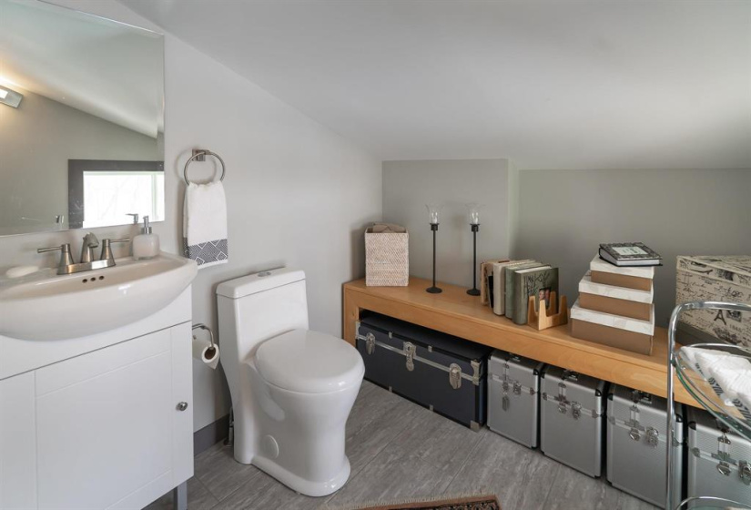 The two piece bath off the loft