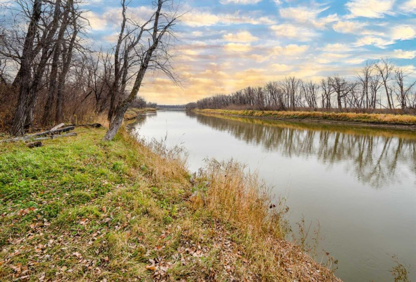 Fall view of the river along the property