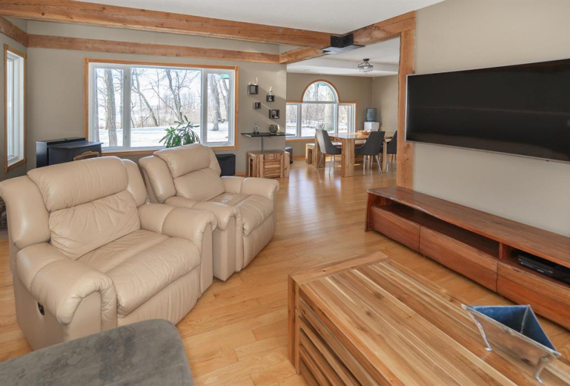 Looking from the living room to dining room