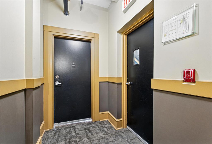 Welcome to unit 401 just steps away from the elevator