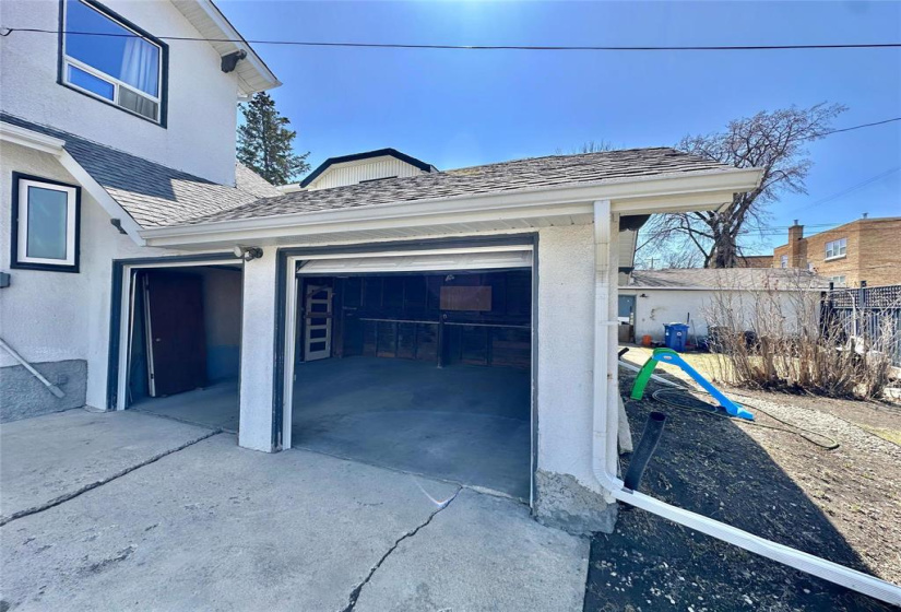 Double attached garage