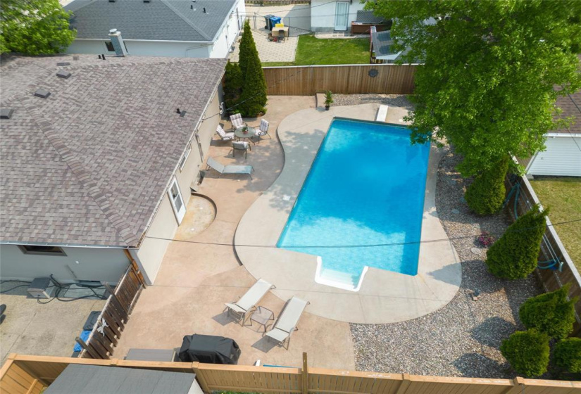 Back yard resort.