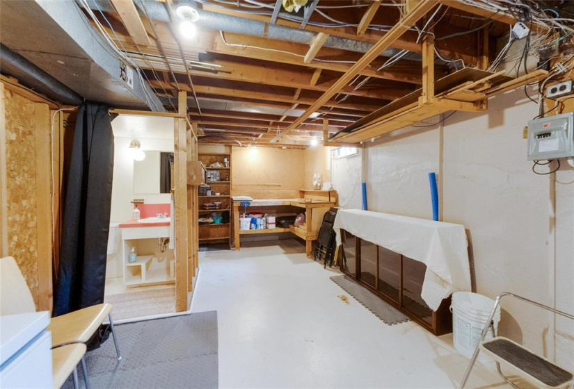 Laundry and storage room