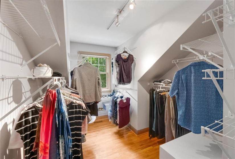 Walk-in closet in primary