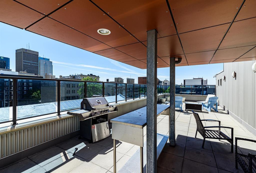 Rooftop BBQ area