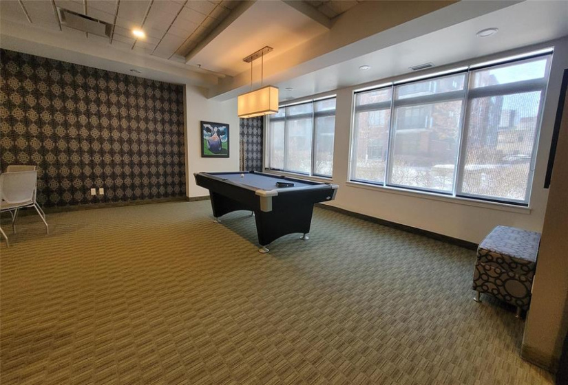 Billards table in common room