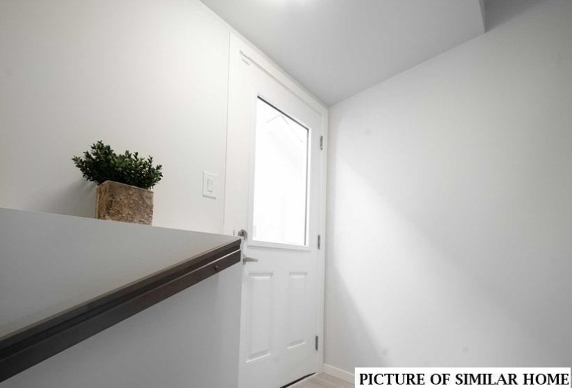 Exterior side entrance door.