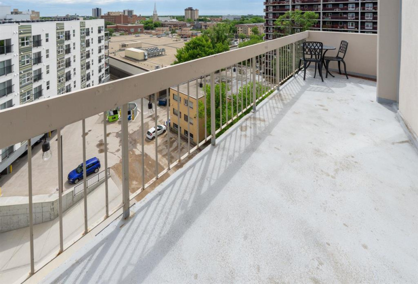 Large concrete balcony