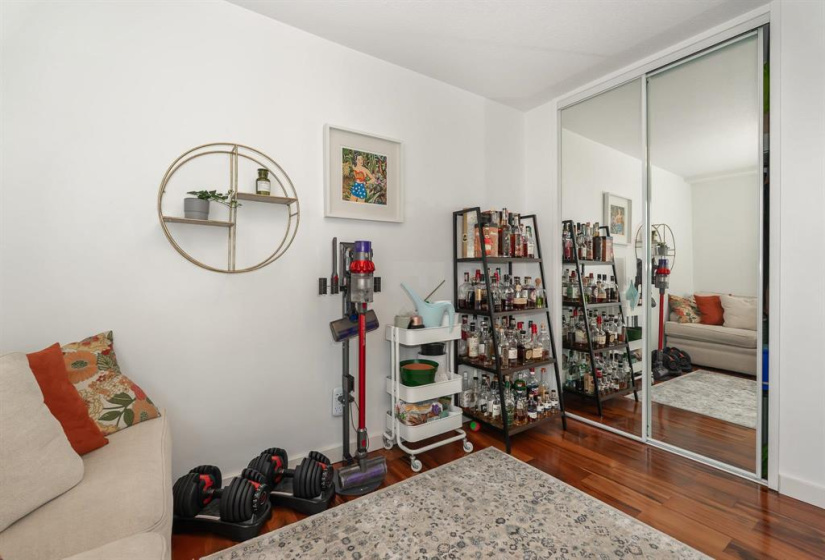 2nd bedroom also has a double mirrored closet