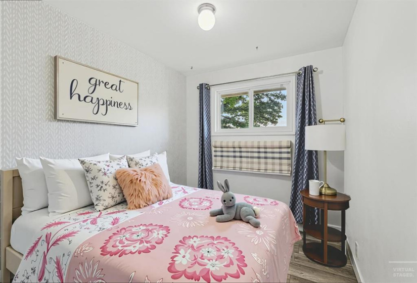 virtually staged: Bedroom