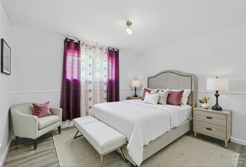 virtually staged: Bedroom