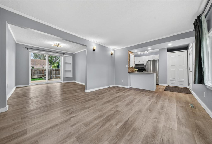 Bright, open-concept layout.