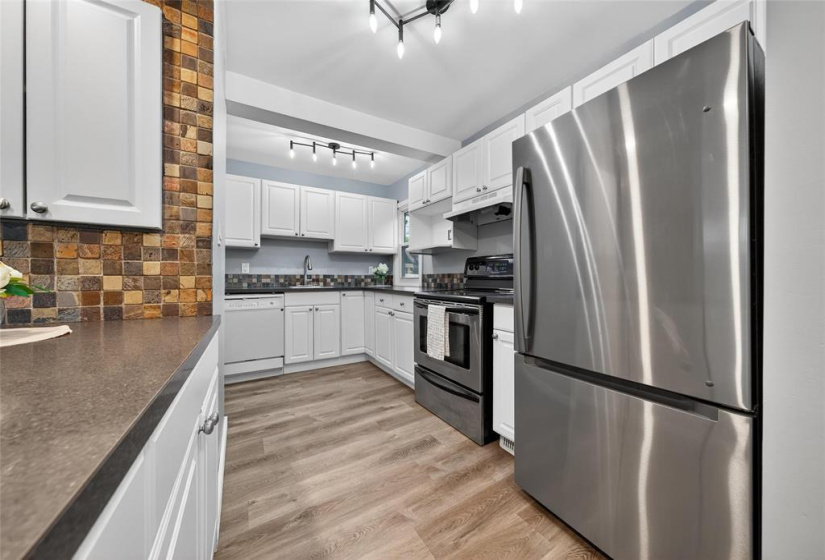 Stainless steel appliances.