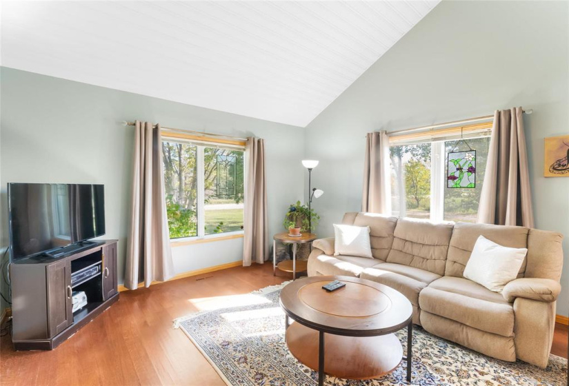Lots of natural sunlight. Hardwood floors
