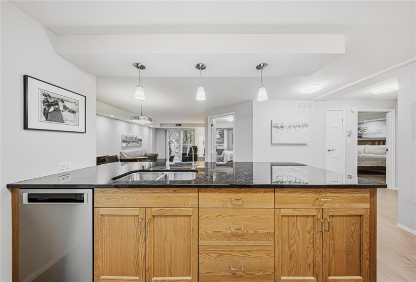 Dishwasher, double sinks, rain fresh filtering drinking water system.