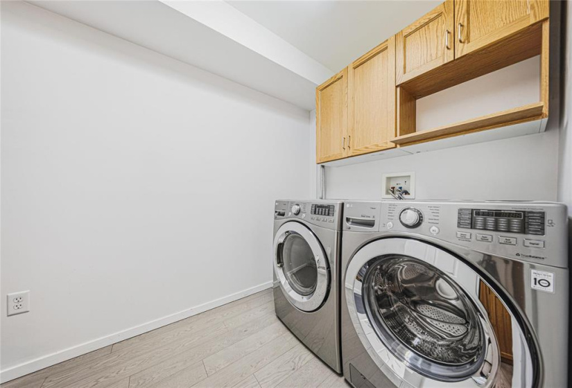 In suite washer and dryer.  Central vac hose is also in this room and could be more in suite storage