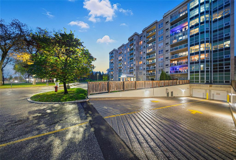 Underground parking entrance