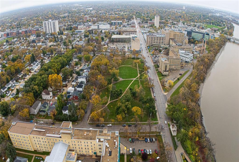 View towards St. Boniface Hospital
