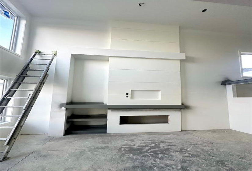 actual great room under construction