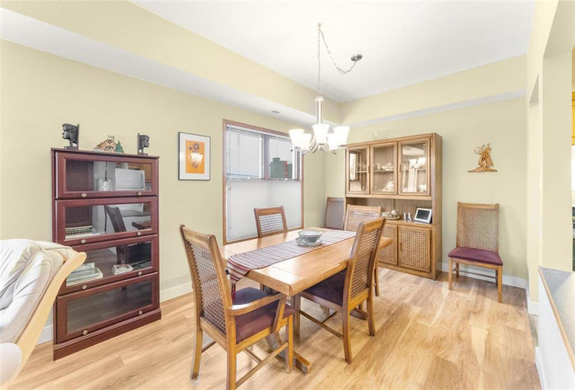 Good size dining room.