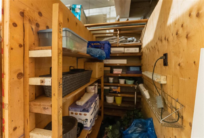 Storage area in underground parking