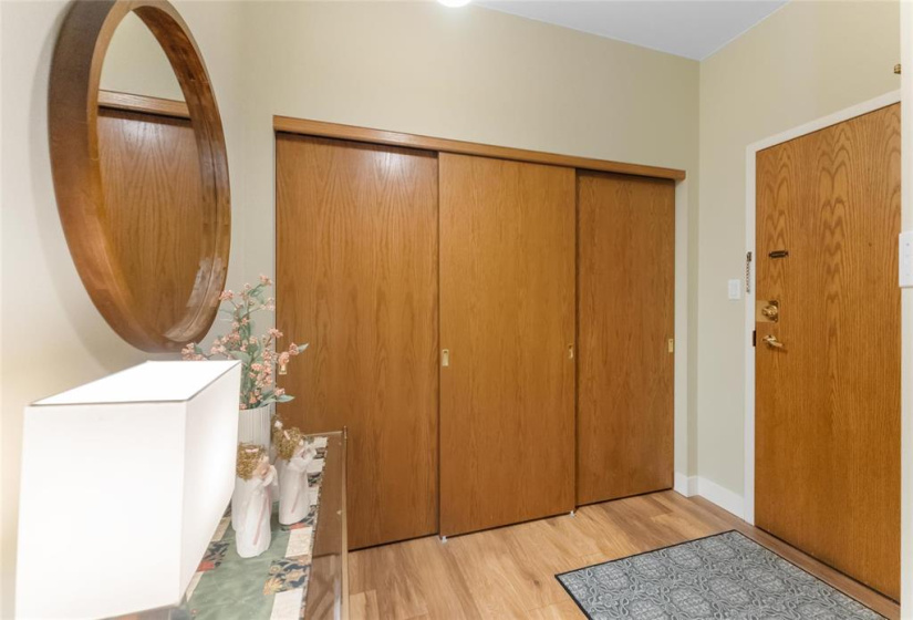 Large entrance and front closet