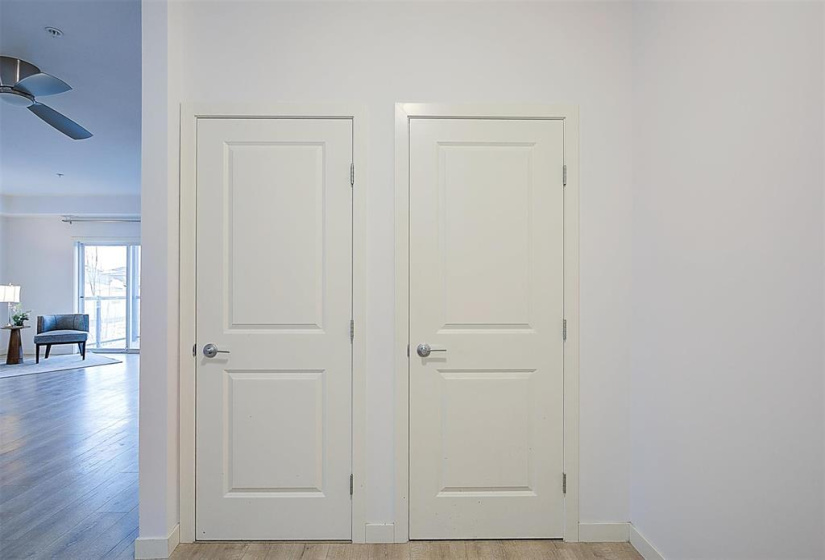 laundry and front hall closet