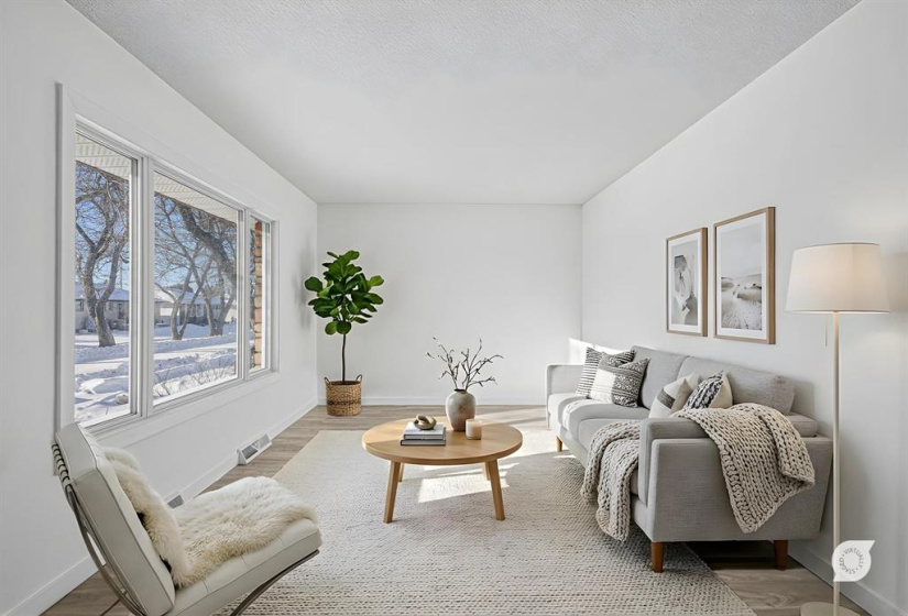 Virtually Staged Living room