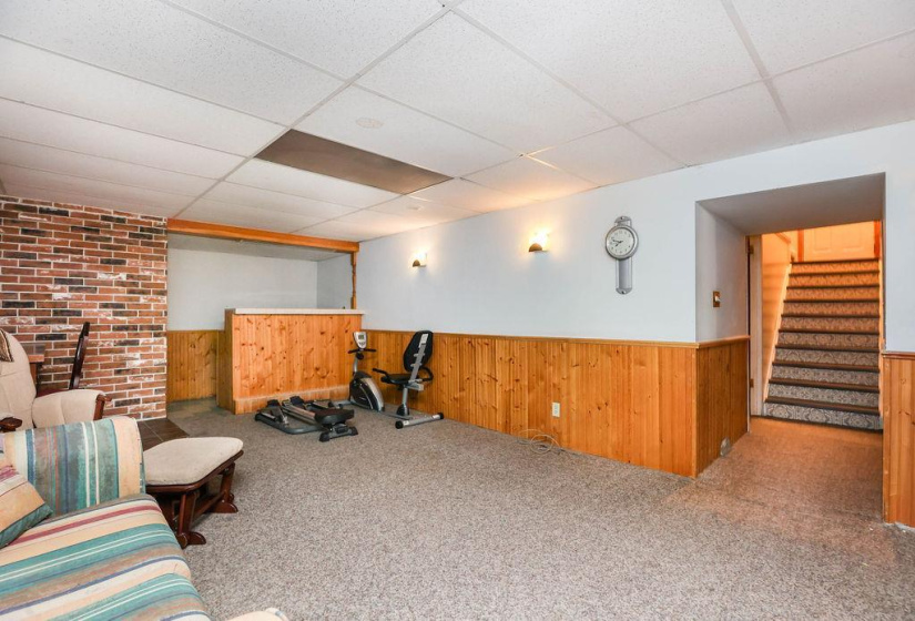 Huge rec room for entertaining.