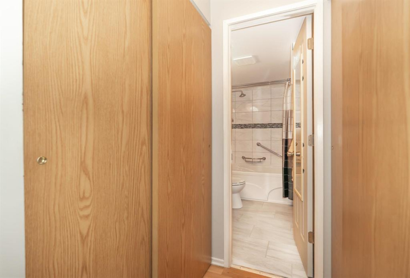 Double closets pass through to en-suite bath