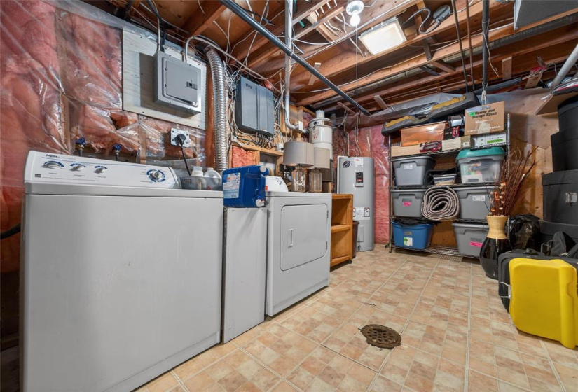 Laundry and lots of storage.