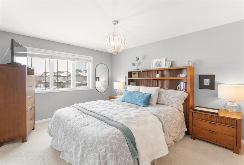 2nd upstairs bedroom. Right window pane to be replaced. They ordered the wrong colored grills. Will be done asap.   Also a good size