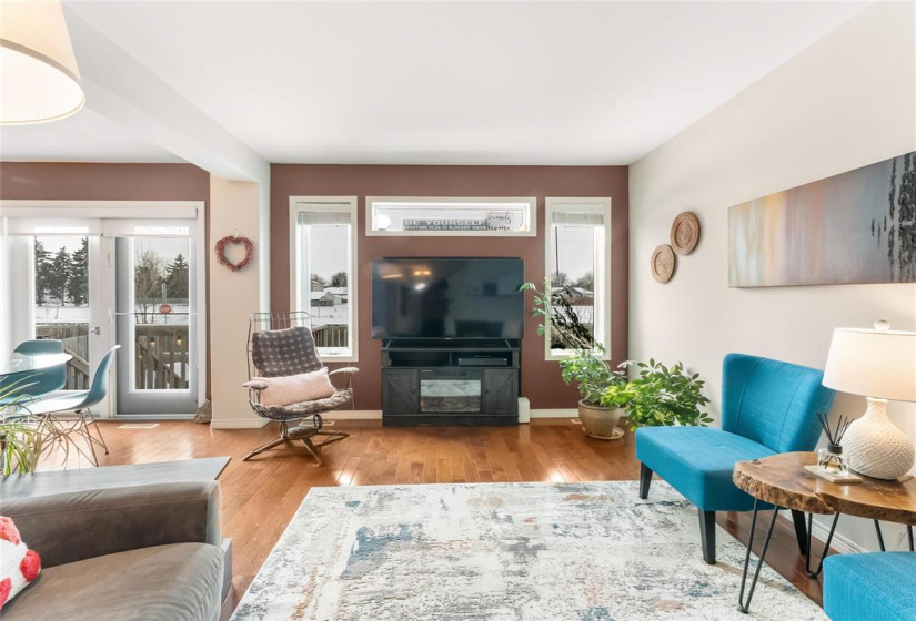 Lots of windows to let in natural light. 4 of these window panes replaced Feb 2026.  All except above the TV.