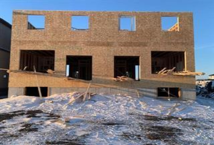 house is currently in framing stage