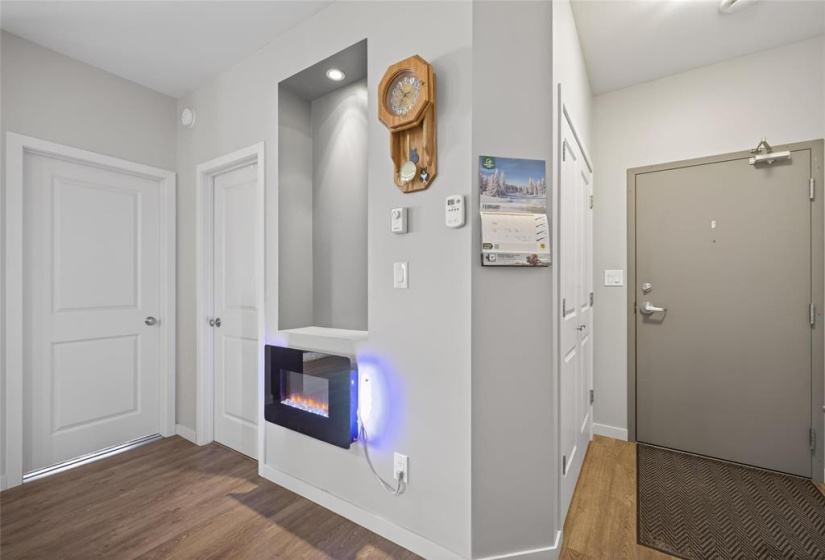 Electric Fireplace Included