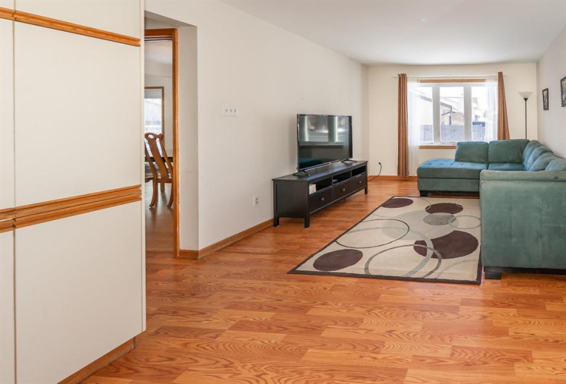 Family room is adjacent the kitchen