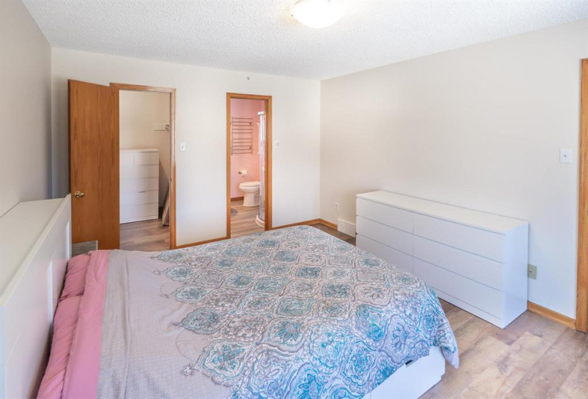 Primary bedroom has a walk-in closet