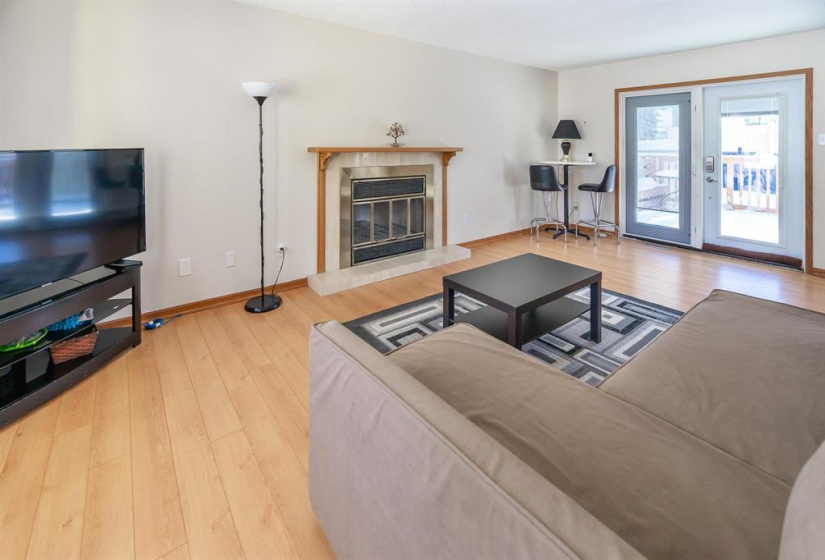 Living room with garden doors to deck