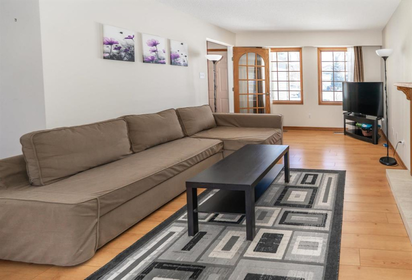 Living room with East facing front windows