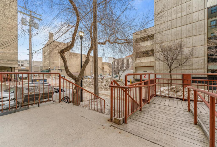 Moving ramp at back entrance