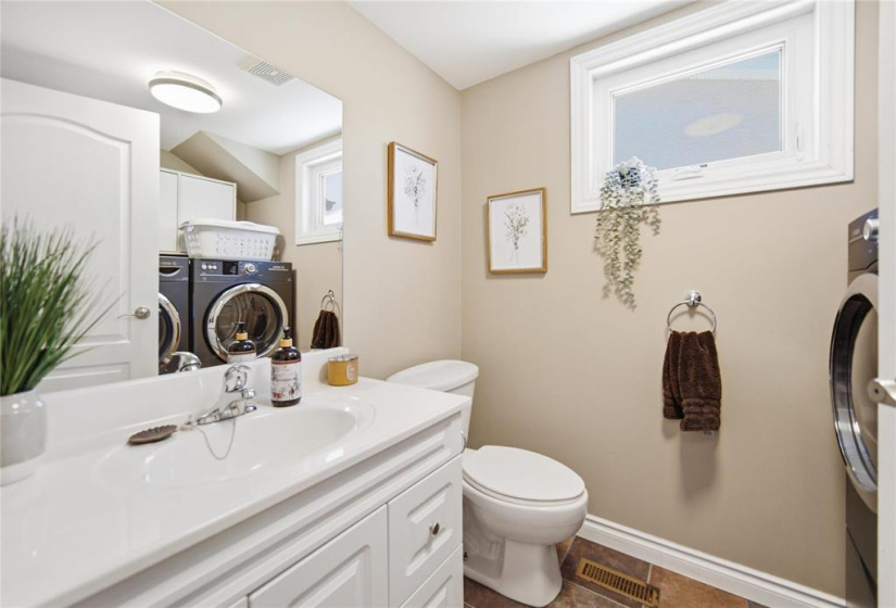 Main floor 2-pc bath & Laundry