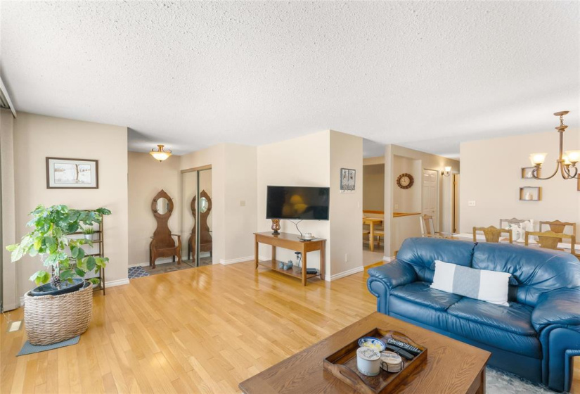 Living room to dining and kitchen view