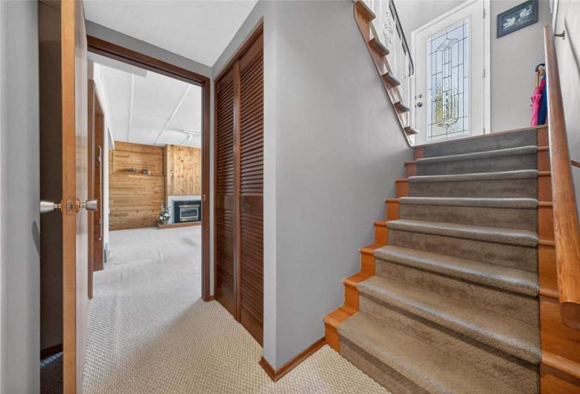 Stairs to lower level.