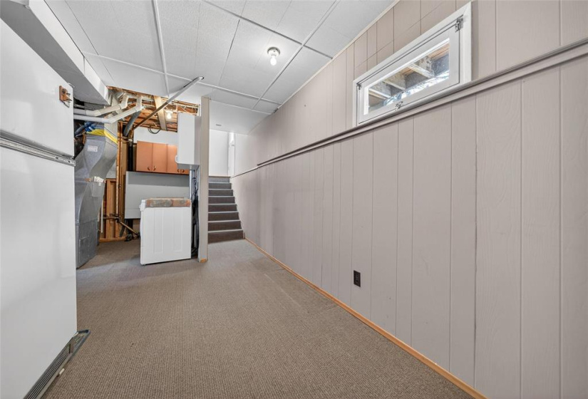 Stairs leading backyard.